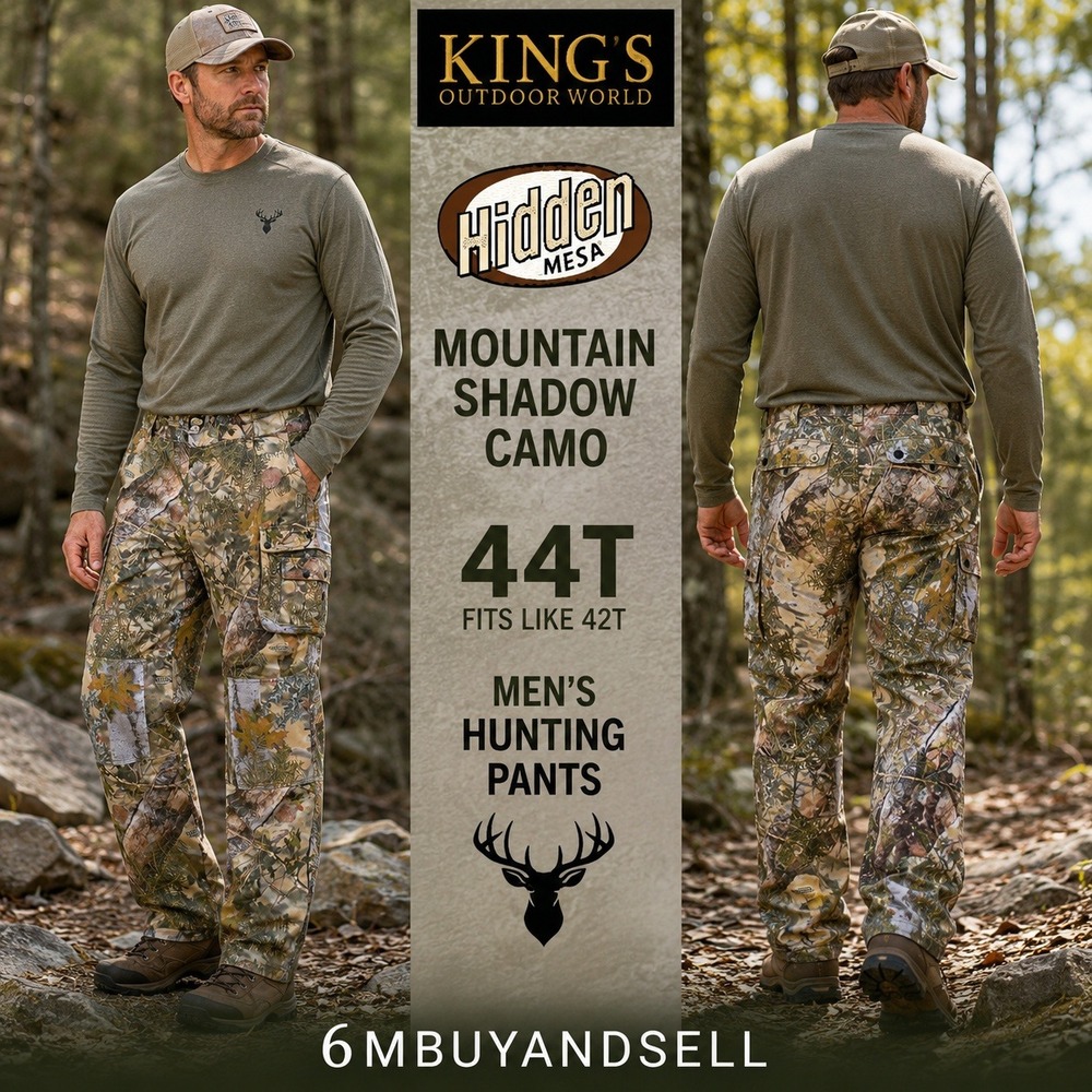 Kings Outdoor World Hidden Mesa Mountain Shadow Camo Hunting Pants Mens 44T 42T